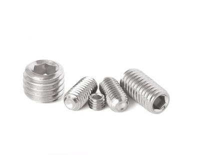 China Industry General Stainless Steel Hexagon Socket Set Screws With Cup Point for sale