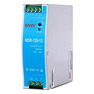 Cina CCTV Camera NDR-120-12 12V Slim DC Power Supply 10A 120W Din Rail DC Power Supply for Industrial Automation in vendita