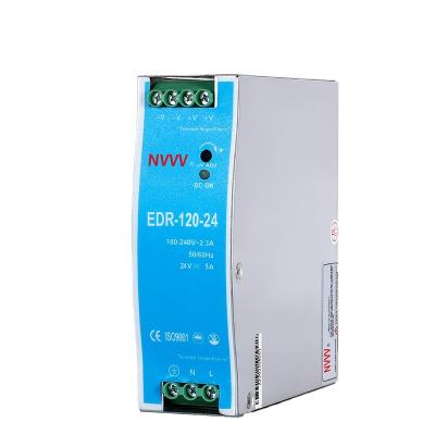 Cina CCTV Camera EDR-120-24 DIN Rail Type Use 24V 120W DC to AC Switching Power Supply for Industrial Automation in vendita