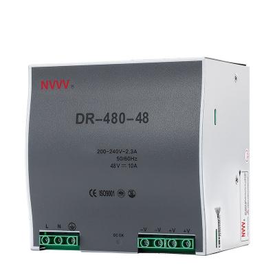 China Industrial CCTV Camera NVVV 480W 48V 10A Power AC To DC 48V DR-480-48 Switching Power Supply For Distribution Box for sale