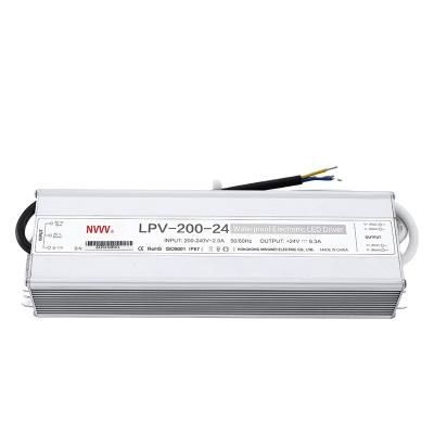 China Waterproof LED Display 200W 24V Switching LED Power Supply Lighting 24v 8a LPV-200-24 Switching Power Supply for sale