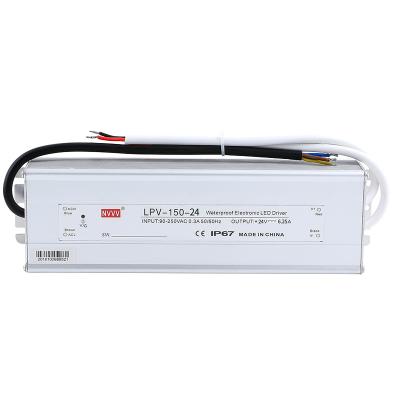 Cina NVVV LPV-150-24 series 150W 12v/24v 6.25A waterproof single output smps switching power supply for LED driver 240*69*43mm in vendita