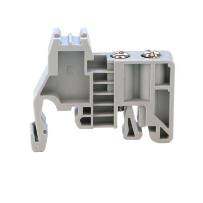 China PA66 NVVV plastic din power rail power rail block fit din rail terminal mounting bracket socket zu verkaufen