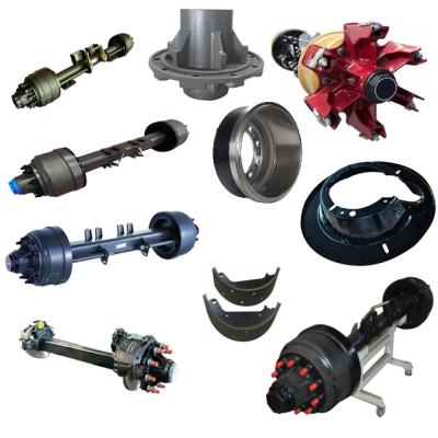 China Strong Weight Bearing Trailer Parts And Accessories American Axle 13T 16T 20T Rear Axle for sale