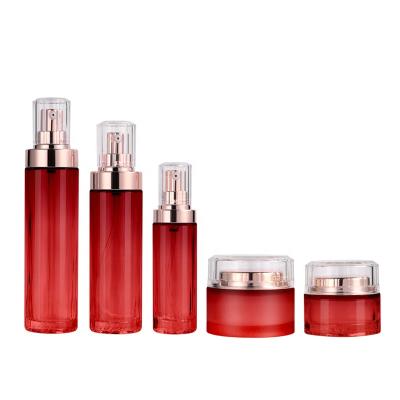 China Wholesale Cosmetic Glass Bottles Stain Cosmetics Set / All Kinds Of Glass Bottles Capacity for sale