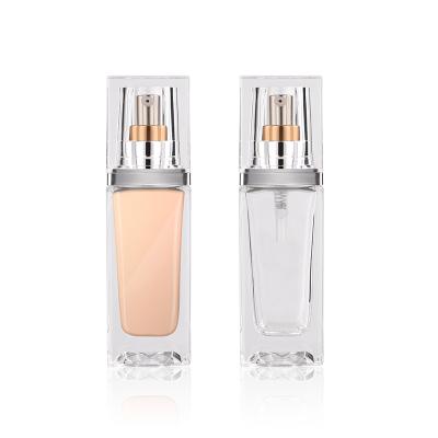 China Pump Bottle Cosmetic Cosmetic Packaging Cosmetic Bottles 30ml Glass Bottle Cosmetic Skin Care Packaging for sale