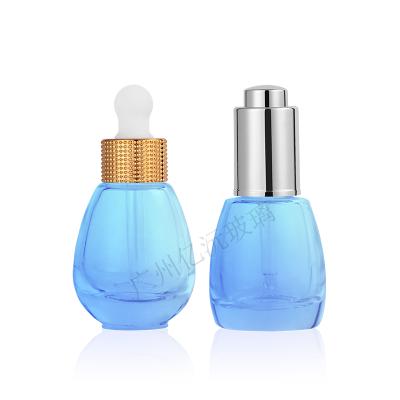 China Factory Outlet Cosmetic Glass Bottle Dropper Tip Essence 30ml Essential Oil Bottle Press Bottle Cosmetic for sale