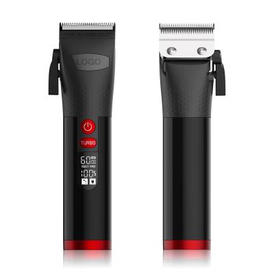 China Rechargeable Safety Hair Removal Professional Low Noise LCD Display Hair Trimmer For Men for sale