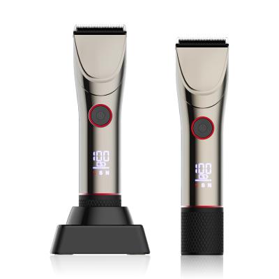 China Professional Safety Dehairing LCD Display Rechargeable All Metal Electric Hair Trimmer Machine Salon for sale