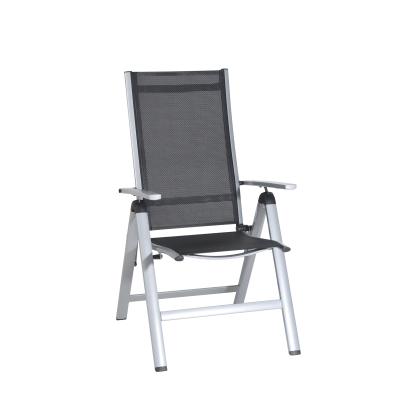 China Modern garden chair with adjustable aluminum waterproof high backrest silver gray or anthracite for sale