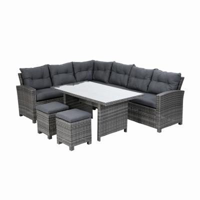 China Cheap Selling Hot Water Proof 4 Pieces Royal Garden Sofa Dining Set Outdoor Furniture Wicker Outdoor Rattan for sale