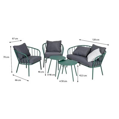 China Chairs 2022 Modern Metal Frame Garden Waterproof Balcony Set Outdoor Chairs Stainless Steel Furniture Set for sale