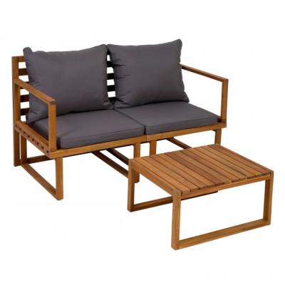 China Modern Teak Decking Garden Patio Wood Table And Chairs Dining Set Outside Outdoor Furniture for sale