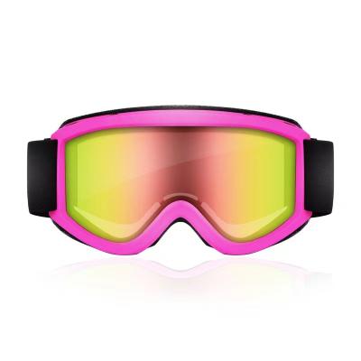 China Large Frame HD TPU Snow Goggles Anti Color Vision Waterproof Luminous Ski Goggles Ski Fog Ski Goggles for sale