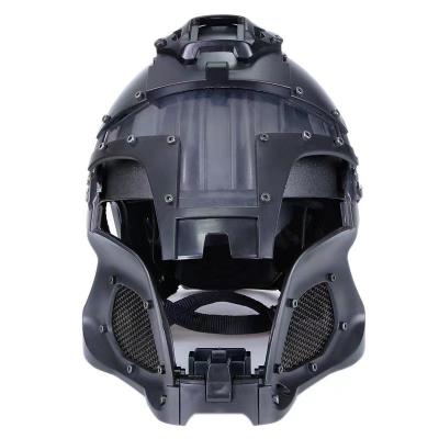 China Safe ABS Outdoor Game Motorcycle Helmet With Fan Packing Bicycle Tactical Adult Goggle Predator Helmet And Multi Color for sale