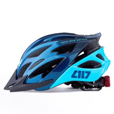 China ABS+PC Bicycle Helmet Mountain Bike Integrated Climbing Helmet With Warning Light Safety Climbing Helmets for sale