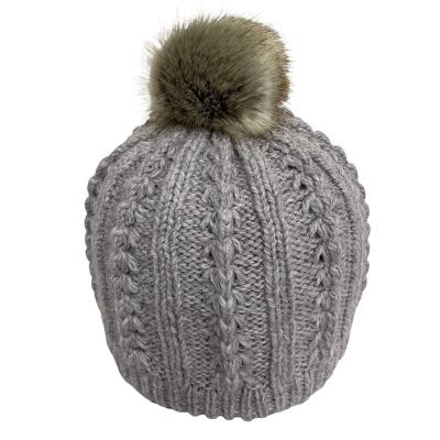 China JOINT Wool Blend Soft Striped Cozy Knit Christmas Hat for sale