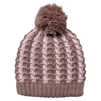 China JOINT Vertical Stripe Woman Winter Knitted And Softly Striped Hats for sale