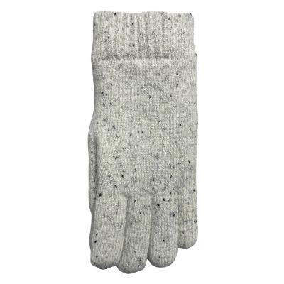 China Plain wool blend spotted yarn and soft striped winter gloves for sale