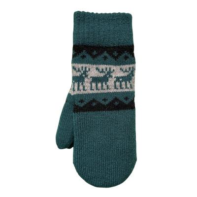 China Jacquard Manufacturers Wholesale Warm Winter Jacquard Knit Mittens for sale