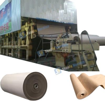 China Mexico 2400mm Kraft Paper Recycling Industry Kraft Making Machine Glossy Bleached Kraft Paper for sale