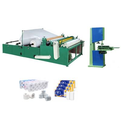 China Factory Huge Roll Toilet Paper Tissue Paper Roll Cutting Rewinding Perforation Machine Semi Automatic for sale