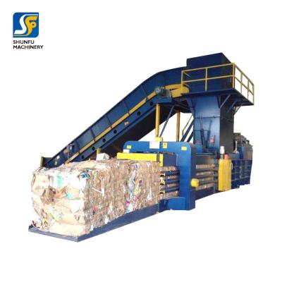 China Hydraulic Automatic Beverage Waste Paper Packer Push Customized Hydraulic Baler for sale