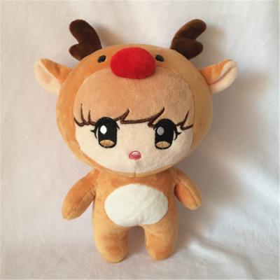 China Plush Q Style Cartoon Figures Sound Doll Cute Plush Toy Character Design For Children for sale