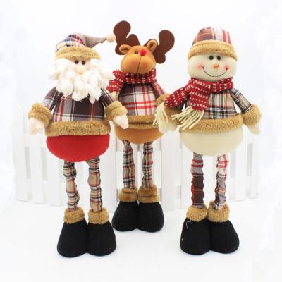 China Hanging Stuffed Plush Snowman Reindeer Doll Christmas Tree Decoration Plush Toy for sale