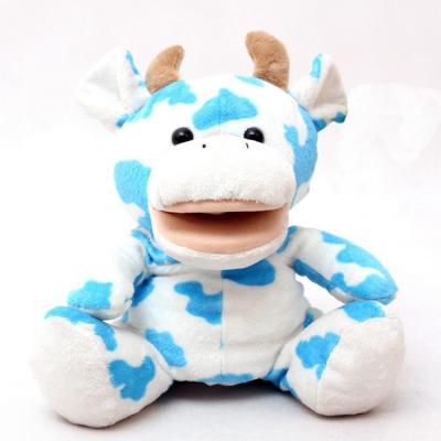 China Custom Stuffed Plush Hand Puppet Plush Giraffe Cow Hand Puppet Toy for sale