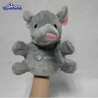 China Plush Wholesale Company Gifts Plush Custom Reversible Hand Puppet Kids Hand Elephant Animal Puppets for sale