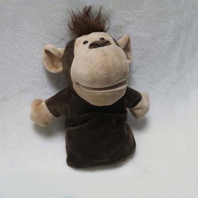 China Hot Promotional Plush Toy Monkey Hand Puppet Toys Big Mouth for sale