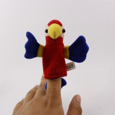 China Fashion Plush Toy Colorful Bird Animal Story Unique Finger Puppet for sale