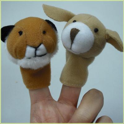 China Plush Customized Hand Puppet Bunny Animal Finger Puppet Story Animal Leading For Sale for sale