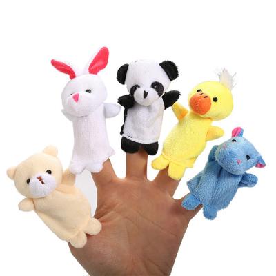 China Plush Toy 10 Styles Animals Plush Finger Puppet Finger Puppet For Kids Education for sale