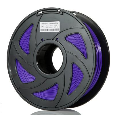 China High abrasion resistant OEM logo 3d filament 1.75mm/2.85mm/3mm PLA filament for printing 1KG/3KG/5KG spool black multicolor for sale