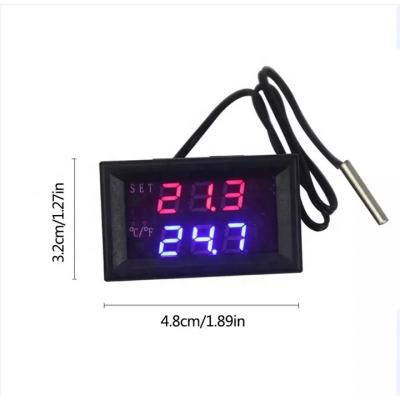 China Industrial Temperature Measuring Digital Thermostat W1209WK Electronic Fahrenheit Microcomputer Red and Blue 12V Adjustable Celsius Conversion W1209WK for sale