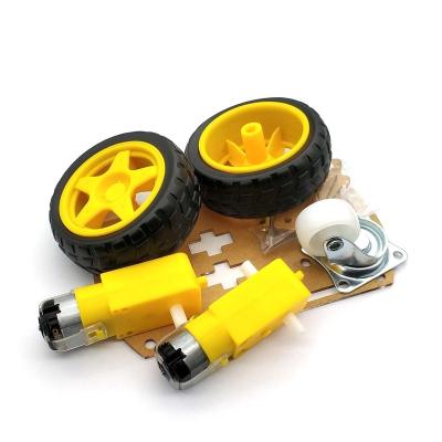 China Electronic Smart Remote Control Two-Wheel Drive /Tracing Chassis Motor Car 2WD Robot Universal Product Wheel Tricycles For Diy Kit for sale