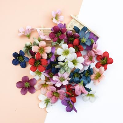 China Mini Velvet Flower Heads 25/50pcs/Bag Multicolor Velvet Daisy Flower Head Mini Silk Artificial Flower For Wedding Engagement Party Decor DIY Home Garland for sale