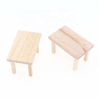 China Europe Miniature Wooden Dollhouse Furniture 5*8*4.5cm Small Wooden Desk Crafts for sale