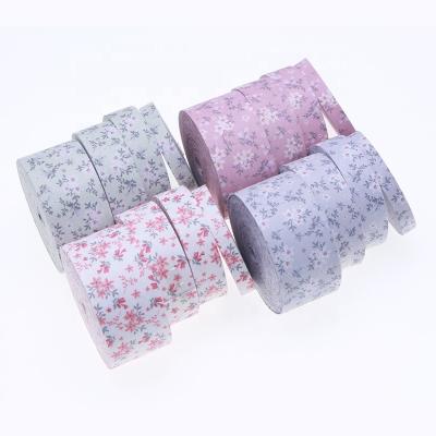 China 100% Polyester 25mmX5metersmm Spring Flower Ribbons Bow Wedding Decoration DIY Party for sale