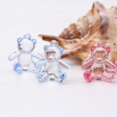 China 100%Acrylic 225pcs/Bag Blue Pink Mini Milk Bear Baby Shower Favor Baptism Gift Decor Birth Announcement Cake Gift Box Decorations for sale