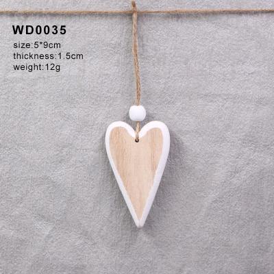 China Europe One Heart DIY Open Wooden Heart Dangle Design For Party Wedding Valentine's Day Hanging Ornament Creative Nordic Vintage Deco for sale