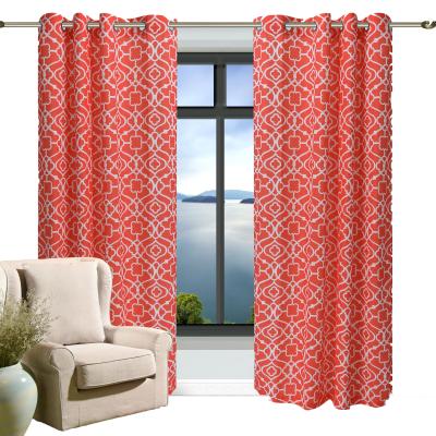 China Hot Sale Blackout Jacquard Waterproof Full Color Printed Window Curtain For Living Room for sale