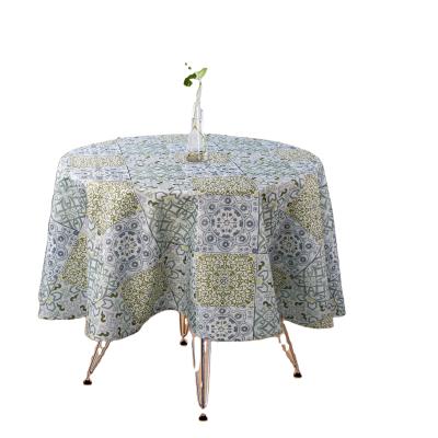 China Home Binding Flower Table Cloth Decoration Waterproof Customized Floral Printed Table Cover for sale