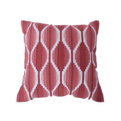 China Household Beautiful Geometric Red Tile Decorative Sofa Square Printed Cushion Covers for sale