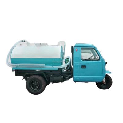 China Waste treatment tricycle fecal suction truck sewage suction tricycle truck for sale