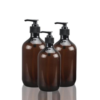 China Personal Care 500ML 16 oz Plastic PET Shampoo Bottle Lotion Pump Bottle For Cosmetic for sale