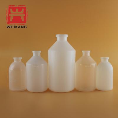 China High Temperature Resistance 100ml PP Plastic Poultry Vaccine Vials , Vaccine Plastic Bottles for sale