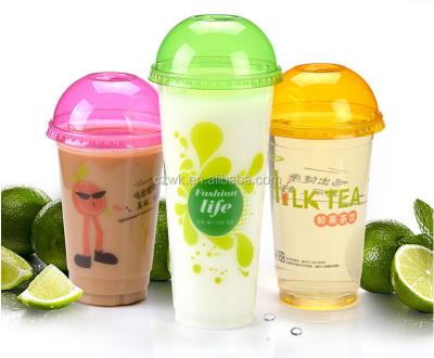 China Disposable Eco Friendly Stocked Biodegradable Plastic Cup With Lids Pet PP Hot Selling for sale